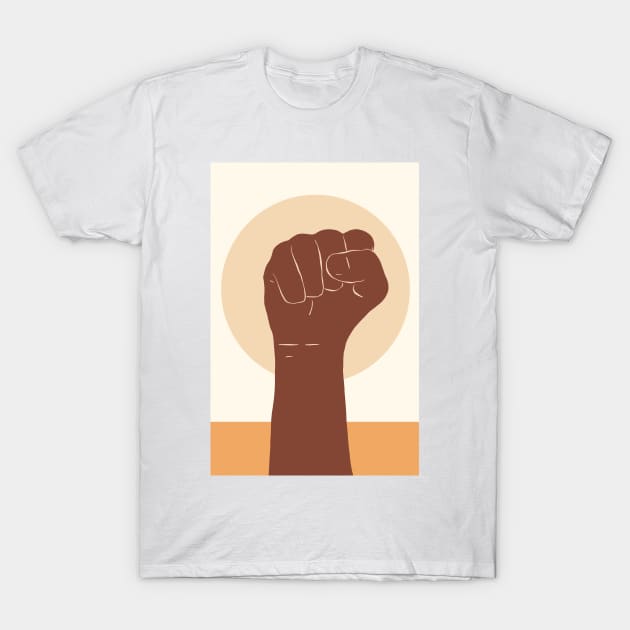 Black Life Matters Fist T-Shirt by calamarisky